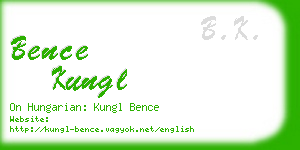 bence kungl business card